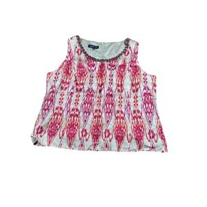 Jones New York Top Adult Multicolor Pattern‎ Tank Top Womens  Size 3X
